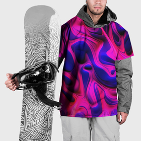 Накидка на куртку 3D с принтом Pink blue   abstract в Курске, 100% полиэстер |  | Тематика изображения на принте: 