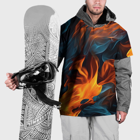 Накидка на куртку 3D с принтом Пламя   огня в Петрозаводске, 100% полиэстер |  | Тематика изображения на принте: 