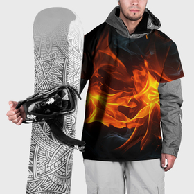Накидка на куртку 3D с принтом Пламя костра , 100% полиэстер |  | 