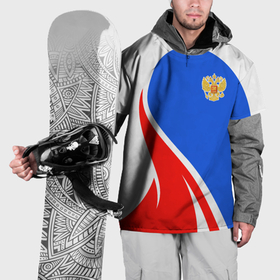 Накидка на куртку 3D с принтом Герб РФ   white sport в Новосибирске, 100% полиэстер |  | 