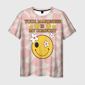 Мужская футболка 3D с принтом Your madness is my comfort в Курске, 100% полиэфир | прямой крой, круглый вырез горловины, длина до линии бедер | Тематика изображения на принте: 