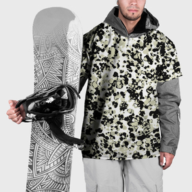 Накидка на куртку 3D с принтом Паттерн чёрные пятна в Кировске, 100% полиэстер |  | 