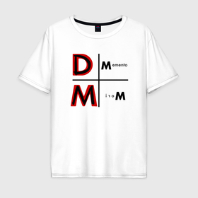 Мужская футболка хлопок Oversize с принтом Depeche Mode   Memento Mori Logo в Екатеринбурге, 100% хлопок | свободный крой, круглый ворот, “спинка” длиннее передней части | 