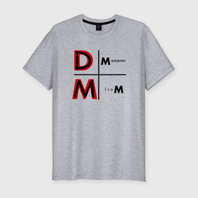 Мужская футболка хлопок Slim с принтом Depeche Mode   Memento Mori Logo в Рязани, 92% хлопок, 8% лайкра | приталенный силуэт, круглый вырез ворота, длина до линии бедра, короткий рукав | 