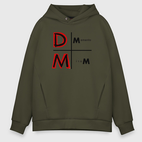 Мужское худи Oversize хлопок с принтом Depeche Mode   Memento Mori Logo в Екатеринбурге, френч-терри — 70% хлопок, 30% полиэстер. Мягкий теплый начес внутри —100% хлопок | боковые карманы, эластичные манжеты и нижняя кромка, капюшон на магнитной кнопке | 