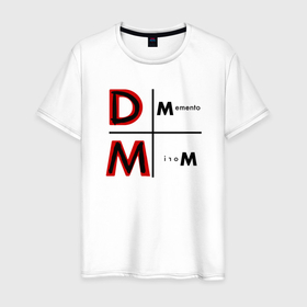 Мужская футболка хлопок с принтом Depeche Mode   Memento Mori Logo в Екатеринбурге, 100% хлопок | прямой крой, круглый вырез горловины, длина до линии бедер, слегка спущенное плечо. | 