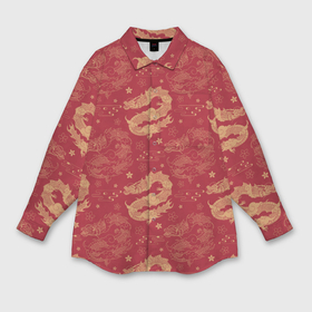 Мужская рубашка oversize 3D с принтом The chinese dragon pattern в Курске,  |  | 