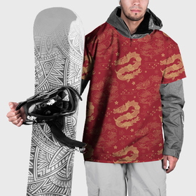 Накидка на куртку 3D с принтом The chinese dragon pattern в Курске, 100% полиэстер |  | 