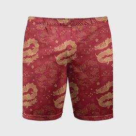 Мужские шорты спортивные с принтом The chinese dragon pattern в Курске,  |  | 