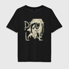 Мужская футболка хлопок Oversize с принтом Depeche Mode   Songs of faith and devotion live в Петрозаводске, 100% хлопок | свободный крой, круглый ворот, “спинка” длиннее передней части | Тематика изображения на принте: 