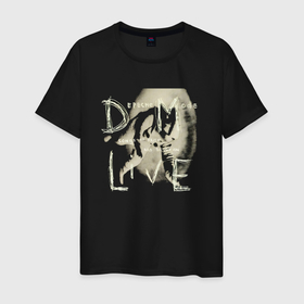 Мужская футболка хлопок с принтом Depeche Mode   Songs of faith and devotion live в Петрозаводске, 100% хлопок | прямой крой, круглый вырез горловины, длина до линии бедер, слегка спущенное плечо. | 