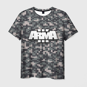 Мужская футболка 3D с принтом Арма 3   хаки в Тюмени, 100% полиэфир | прямой крой, круглый вырез горловины, длина до линии бедер | Тематика изображения на принте: 