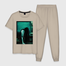 Мужская пижама хлопок с принтом Звонок 2002 Самара в Тюмени, 100% хлопок | брюки и футболка прямого кроя, без карманов, на брюках мягкая резинка на поясе и по низу штанин
 | 