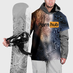 Накидка на куртку 3D с принтом Porn Hub силуэт в Екатеринбурге, 100% полиэстер |  | 