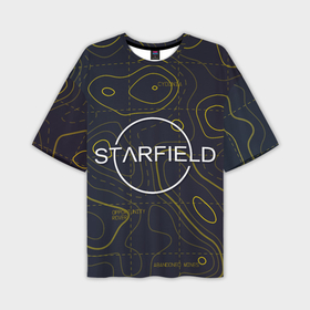 Мужская футболка oversize 3D с принтом Starfield марс dark в Тюмени,  |  | 