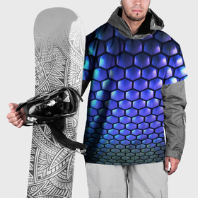 Накидка на куртку 3D с принтом Цветные соты   объемная абстракция в Новосибирске, 100% полиэстер |  | 