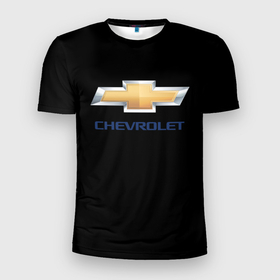 Мужская футболка 3D Slim с принтом Chevrolet sport auto , 100% полиэстер с улучшенными характеристиками | приталенный силуэт, круглая горловина, широкие плечи, сужается к линии бедра | Тематика изображения на принте: 