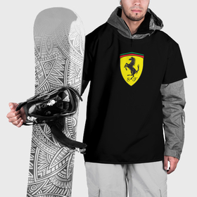 Накидка на куртку 3D с принтом Ferrari sport auto , 100% полиэстер |  | 