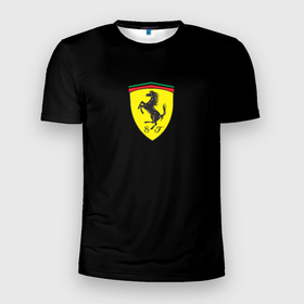 Мужская футболка 3D Slim с принтом Ferrari sport auto , 100% полиэстер с улучшенными характеристиками | приталенный силуэт, круглая горловина, широкие плечи, сужается к линии бедра | 