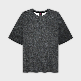 Мужская футболка oversize 3D с принтом Кожаная чёрная текстура ,  |  | 