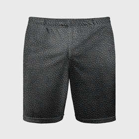 Мужские шорты спортивные с принтом Кожаная чёрная текстура ,  |  | 