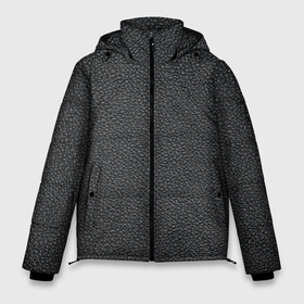 Мужская зимняя куртка 3D с принтом Кожаная чёрная текстура , верх — 100% полиэстер; подкладка — 100% полиэстер; утеплитель — 100% полиэстер | длина ниже бедра, свободный силуэт Оверсайз. Есть воротник-стойка, отстегивающийся капюшон и ветрозащитная планка. 

Боковые карманы с листочкой на кнопках и внутренний карман на молнии. | 