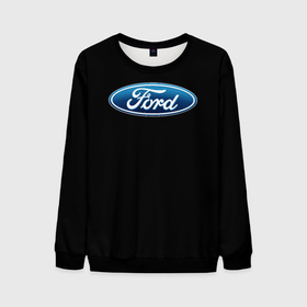 Мужской свитшот 3D с принтом Ford sport auto в Екатеринбурге, 100% полиэстер с мягким внутренним слоем | круглый вырез горловины, мягкая резинка на манжетах и поясе, свободная посадка по фигуре | Тематика изображения на принте: 