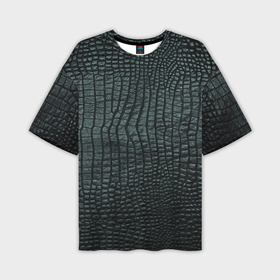 Мужская футболка oversize 3D с принтом Текстура крокодиловой кожи в Белгороде,  |  | 
