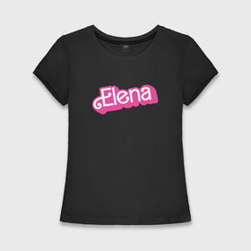 Женская футболка хлопок Slim с принтом Elena   retro barbie style в Белгороде,  |  | 