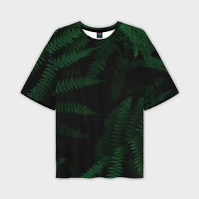 Мужская футболка oversize 3D с принтом Папоротники в джунглях в Курске,  |  | Тематика изображения на принте: 