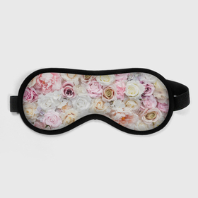 Маска для сна 3D с принтом Узор разноцветных роз в Курске, внешний слой — 100% полиэфир, внутренний слой — 100% хлопок, между ними — поролон |  | 
