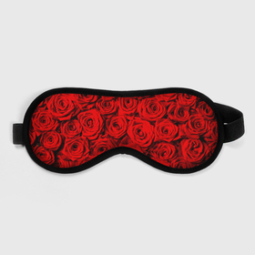 Маска для сна 3D с принтом Узор красных роз в Тюмени, внешний слой — 100% полиэфир, внутренний слой — 100% хлопок, между ними — поролон |  | 
