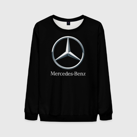 Мужской свитшот 3D с принтом Mercedes benz sport auto в Санкт-Петербурге, 100% полиэстер с мягким внутренним слоем | круглый вырез горловины, мягкая резинка на манжетах и поясе, свободная посадка по фигуре | 