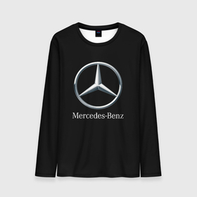 Мужской лонгслив 3D с принтом Mercedes benz sport auto в Курске, 100% полиэстер | длинные рукава, круглый вырез горловины, полуприлегающий силуэт | 