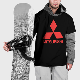 Накидка на куртку 3D с принтом Mitsubishi sportcar , 100% полиэстер |  | Тематика изображения на принте: 