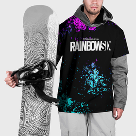 Накидка на куртку 3D с принтом Rainbow six неоновые краски в Кировске, 100% полиэстер |  | Тематика изображения на принте: 