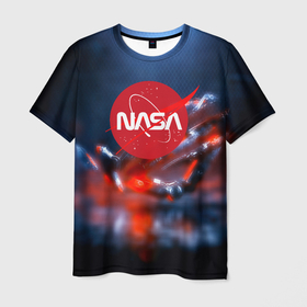 Мужская футболка 3D с принтом Nasa space star в Курске, 100% полиэфир | прямой крой, круглый вырез горловины, длина до линии бедер | Тематика изображения на принте: 