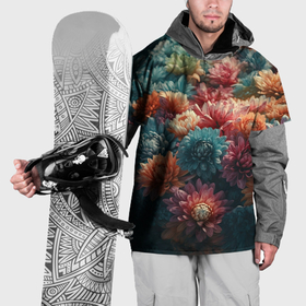 Накидка на куртку 3D с принтом Сад цветущих цветов в Петрозаводске, 100% полиэстер |  | Тематика изображения на принте: 