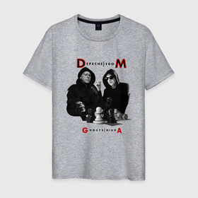 Мужская футболка хлопок с принтом Depeche Mode   Ghosts Again Memento Mori в Екатеринбурге, 100% хлопок | прямой крой, круглый вырез горловины, длина до линии бедер, слегка спущенное плечо. | Тематика изображения на принте: 