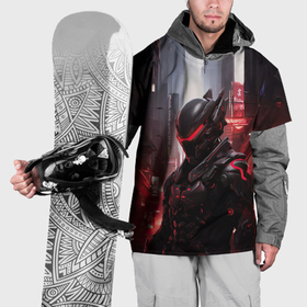 Накидка на куртку 3D с принтом Боевой киборг в Тюмени, 100% полиэстер |  | 