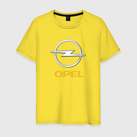 Мужская футболка хлопок с принтом Opel sport auto в Тюмени, 100% хлопок | прямой крой, круглый вырез горловины, длина до линии бедер, слегка спущенное плечо. | Тематика изображения на принте: 