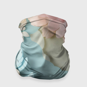 Бандана-труба 3D с принтом Нежные цветы пастельные тона в Белгороде, 100% полиэстер, ткань с особыми свойствами — Activecool | плотность 150‒180 г/м2; хорошо тянется, но сохраняет форму | 