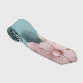 Галстук 3D с принтом Нежные цветы пастельные тона в Курске, 100% полиэстер | Длина 148 см; Плотность 150-180 г/м2 | Тематика изображения на принте: 