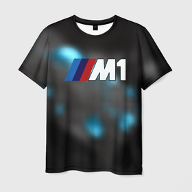 Мужская футболка 3D с принтом Bmw night city , 100% полиэфир | прямой крой, круглый вырез горловины, длина до линии бедер | Тематика изображения на принте: 