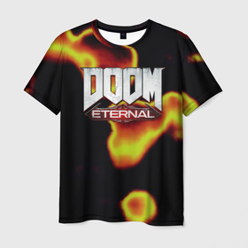 Мужская футболка 3D с принтом Doom eternal mars , 100% полиэфир | прямой крой, круглый вырез горловины, длина до линии бедер | Тематика изображения на принте: 