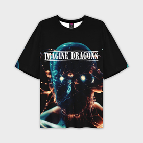 Мужская футболка oversize 3D с принтом Imagine Dragons рок группа в Курске,  |  | 