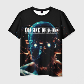 Мужская футболка 3D с принтом Imagine Dragons рок группа в Петрозаводске, 100% полиэфир | прямой крой, круглый вырез горловины, длина до линии бедер | Тематика изображения на принте: 