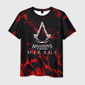 Мужская футболка 3D с принтом Assassins Creed кровь тамплиеров в Курске, 100% полиэфир | прямой крой, круглый вырез горловины, длина до линии бедер | Тематика изображения на принте: 