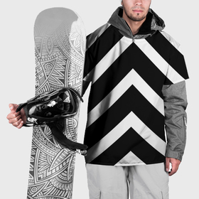 Накидка на куртку 3D с принтом Черно белые полoсы в Санкт-Петербурге, 100% полиэстер |  | Тематика изображения на принте: 