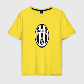 Мужская футболка хлопок Oversize с принтом Juventus sport fc в Курске, 100% хлопок | свободный крой, круглый ворот, “спинка” длиннее передней части | 